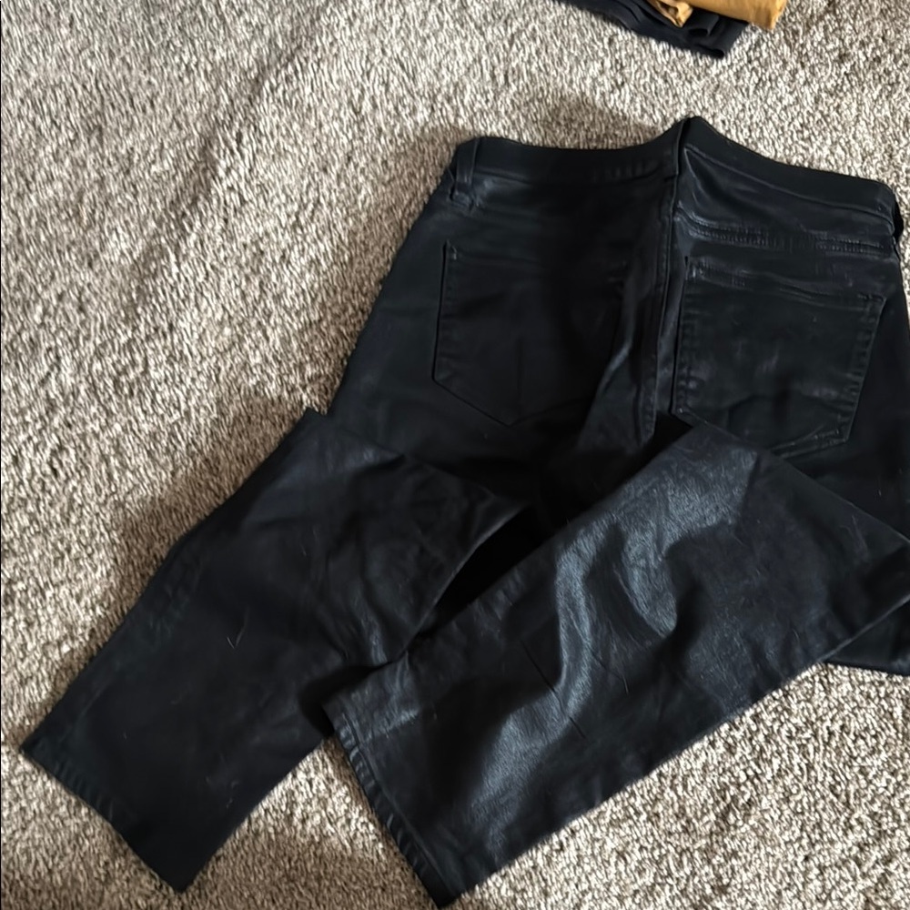 Women's Black shiny GAP vintage slim mid rise size 29 / 8 R